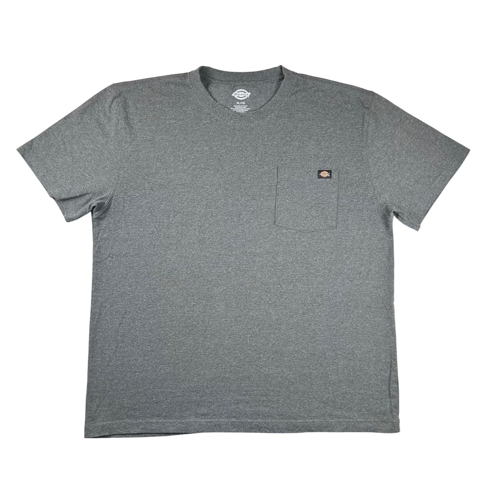 Dickies Mens Pocket T-Shirt XL Heather Charcoal Grey Short Sleeve Crew Neck Tee